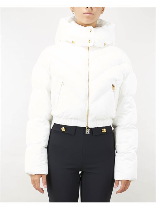 Cropped down jacket in shiny nylon Elisabetta Franchi ELISABETTA FRANCHI | Jacket | PI73D46E2360